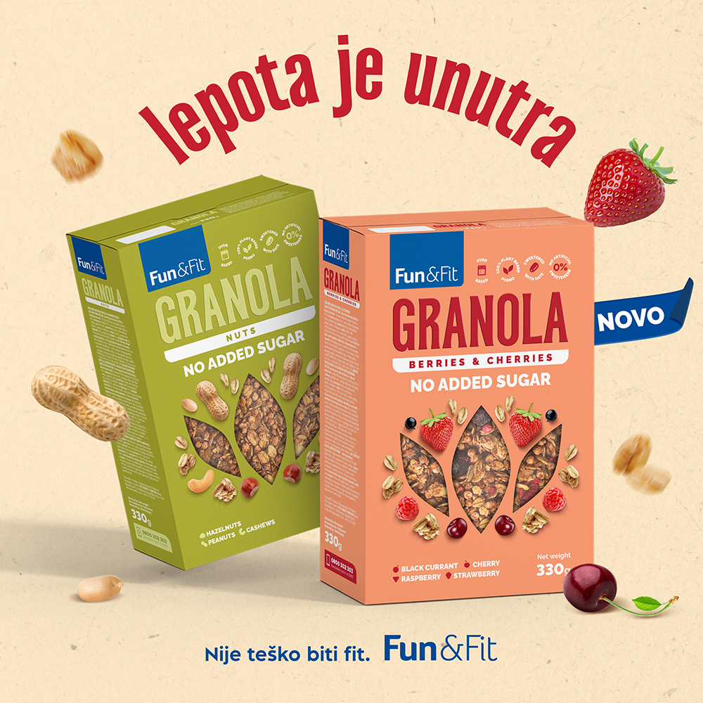 Nije teško biti fit! Probaj novu Fun&Fit granolu FF Granola WB 01 1000x1000px Nije teško biti fit! Probaj novu Fun&Fit granolu