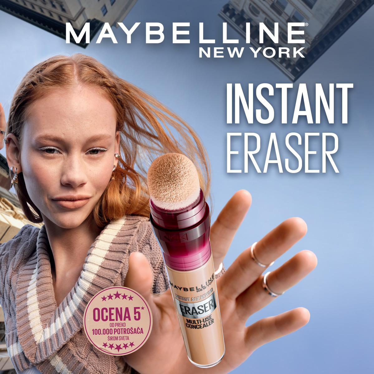 Čak 100.000 ljudi je novoj formuli Maybelline New York Instant Anti Age Eraser korektora dalo 5 zvezdica evo zašto MNY IAR 1x1 01 SRB Čak 100.000 ljudi je novoj formuli Maybelline New York Instant Anti Age Eraser korektora dalo 5 zvezdica evo zašto