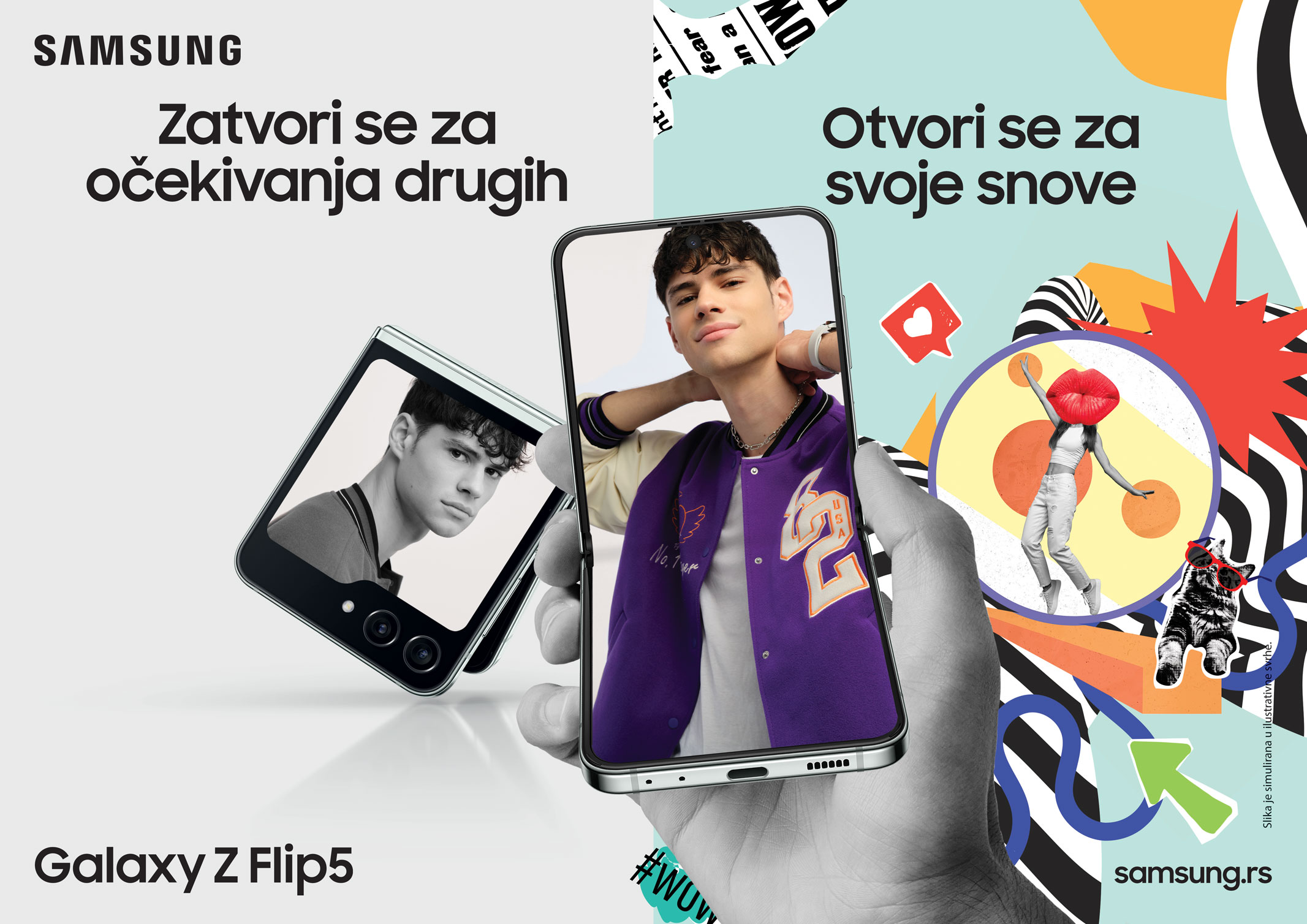 Otvori se, zatvori se: Čemu ove jeseni kažemo DA a kako učimo da kažemo NE Samsung Z Flip5 KV DREAMS A3 Landscape RS Otvori se, zatvori se: Čemu ove jeseni kažemo DA a kako učimo da kažemo NE