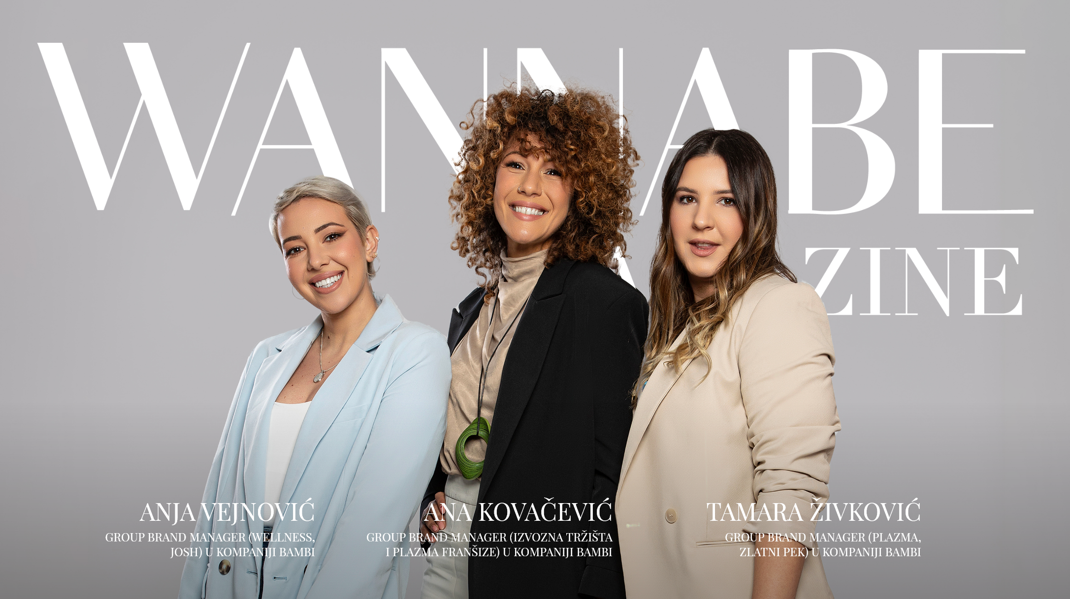Artboard – 1 Njena vizija: Tamara Živković, Anja Vejnović i Ana Kovačević, group brand menadžerke kompanije Bambi