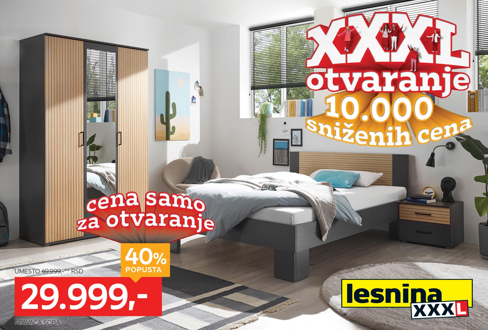 Lesnina XXXL otvara vrata i u Beogradu: Transformišite svoj dom Spavaca soba Laurie – 29.999 Lesnina XXXL otvara vrata i u Beogradu: Transformišite svoj dom