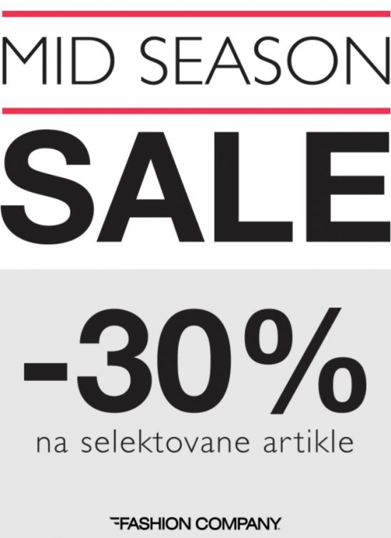 Mid season sale- Modno proleće u prodavnicama Fashion Company uz 30% popusta