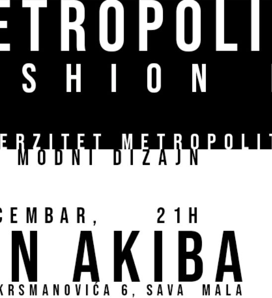 CONTEMPORARY – 3. Metropolitan Fashion Day u Ben Akibi