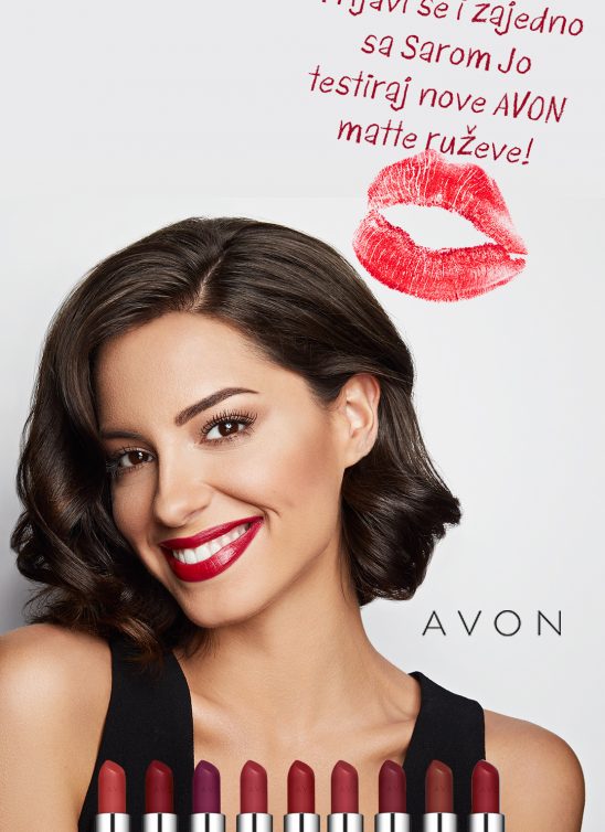 Prijavi se i zajedno sa Sarom Jo testiraj (i osvoji) nove AVON matte ruževe!