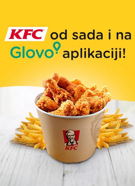 Glovo je ostvario saradnju sa lancem KFC Srbija za lakšu i bržu dostavu svetski najpoznatije piletine!