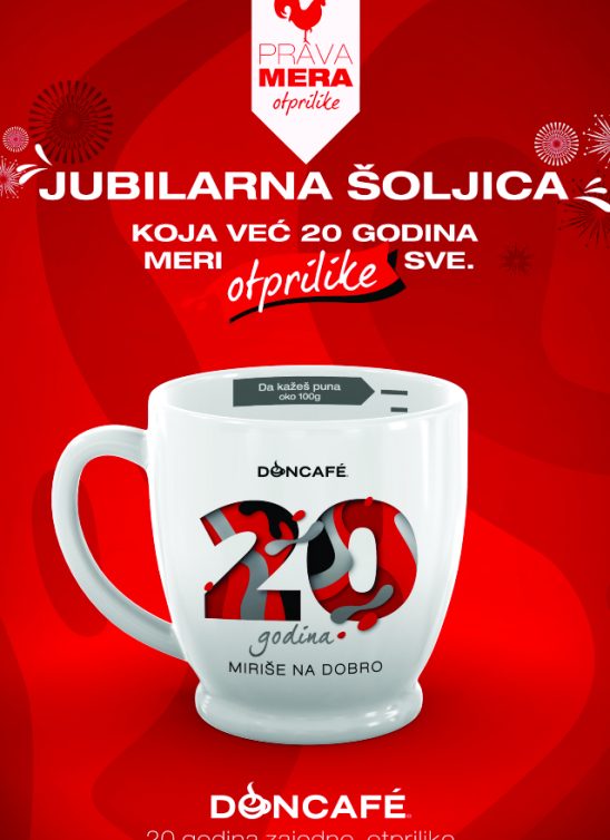 Doncafé jubilarna šoljica + GIVEAWAY