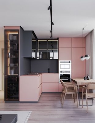 Inspirativne ružičaste kuhinje kao primeri pozitivnosti i elegancije