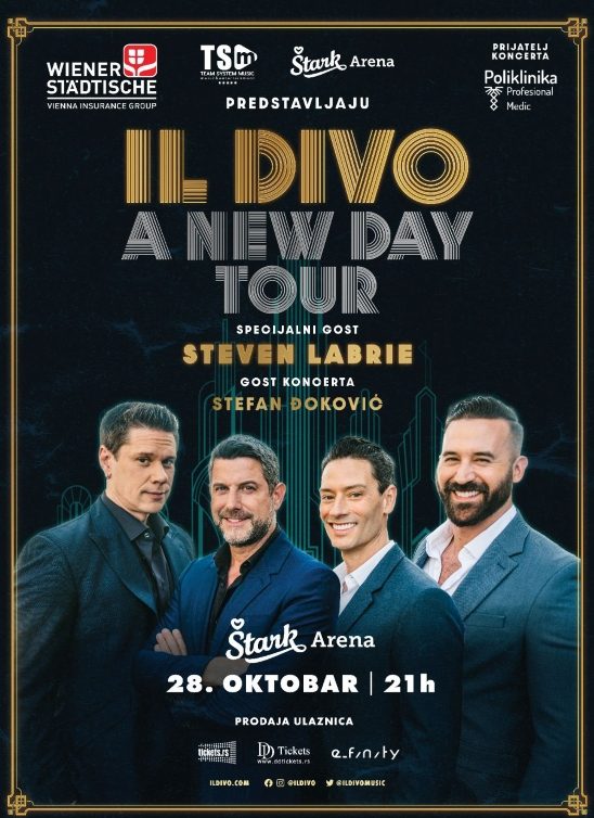 Članovi grupe Il Divo pozvali beogradsku publiku na koncert u Štark Areni